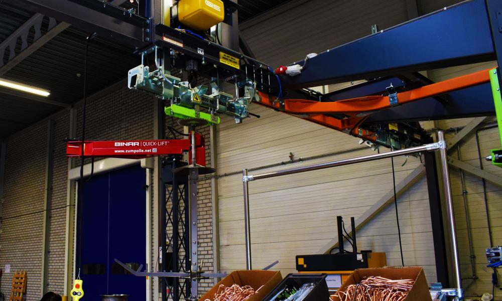 Teleflex, GIS, Railtechniek, GP1000, Teleflex GP1000, GIS GP1000, elektrische kettingtakel, kettingtakel, Teleflex kettingtakel, GIS kettingtakel, Teleflex elektrische kettingtakel, GIS elektrische kettingtakel, hijsmiddelen, hijsoplossing, dropsectie